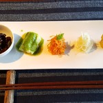 私房菜 きた川 - 【2017.08】季節野菜の彩り前菜