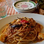 Mamma pasta - 茄子とモッツァレラの辛口ミート