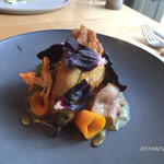 【ランチコースB】（2160円税込）より
          ◇前菜【本日の前菜/かぼちゃの温かい前菜】