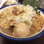 つけめん 玉 - トッピングネギ乗せ