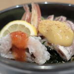 よし春 - シャコとハモ湯引き