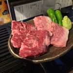 一切れ焼肉 一穂 - 上ハラミと上カルビ