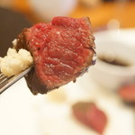 裏参道牛肉店 - レア