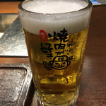 肉匠綾商店 - まずはビールで乾杯でしょう～