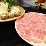 肉の杉本 味散歩 - すき焼き用のお肉と野菜