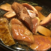 一心鮨 光洋 - 岐阜のかたつむりさんから直送の和風ポルチーニと宮崎獲れ極上アラのお椀  天を仰いでみては？