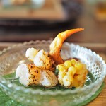 松川 - ばちこ　伊勢海老炭火焼き　とうもろこし揚げ