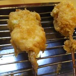 名代串揚げ 松葉 - 玉葱、チーズ