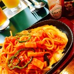 PRONTO -  鉄板ナポリタン。卵液をもうちょっとだけ増やしてほしいです(^^;)