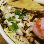 すごい煮干ラーメン凪 - ネギ、一反木綿ゾーン