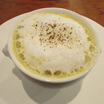 御影 ジュエンヌ - 本日のスープ～ゴールドラッシュ(トウモロコシの品種)のカプチーノ仕立て