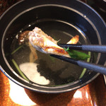 なまずや - 肝吸いの肝は炙ってあって、新鮮な味わいです。