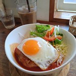 ストロベリーポット - ハンバーグロコモコ