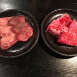 坂牛 - 追加オーダーした塩タン、カイノミ