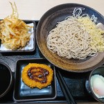 ゆで太郎 - 朝そば(温泉玉子)コロッケクーポン無料360円