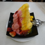 味香園甜品 - 2017.08 いちごとマンゴーのかき氷(6.5＄)