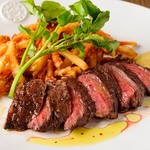 ビストロ チック - 牛ハラミのステーキフリット　エシャロットと柚子マスタード　1,800円　