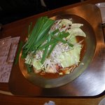 ホルモン鍋 大邱食堂 - ホルモン鍋　肉三種類