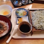 スイートムーン - 納豆丼＋もり蕎麦セット