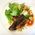 ヴィオレット・ステラ - 【2016.11】サンマの燻製サラダ（真上からの絵❤︎）