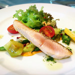 ヴィオレット・ステラ - 【2016.7】天然琵琶マスのミキュイと夏野菜のサラダ仕立て、トマトのクーリー