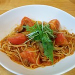 デリシャストマトファームカフェ - トマトスープパスタ８５０円税別