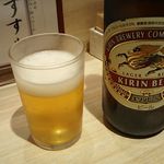 酒遊旬彩　千のすし - 中瓶ビール 648円 2017年8月