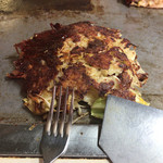 お好み焼 京 - 料理写真:お好み焼き もつ入り