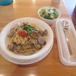 カフェ ネル - アサリと明太子のスパゲッティ