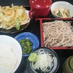 Soba Chiyaya Kaze Nobou - 野菜かき揚げ定食850円