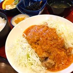 Kaneyo Shokudou - 若鶏のから揚げチリソースがけ
                        今週のＢ定食