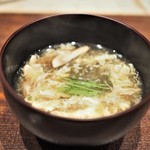 心米 - ブータン産松茸　蓴菜　三つ葉　放し飼い鶏有精卵のかき玉仕立て　