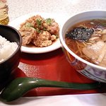 大阪ラーメンぐるめん - 甘酢あんかけのから揚げ