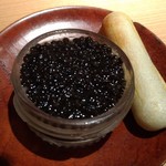 トリュフ入りあん肝最中と海老の昆布締め