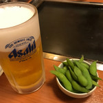 六文銭 - 生ビール・お通し