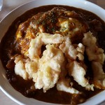 カレー工房 あいあい亭 - 2017/7 オムカレーにとり天