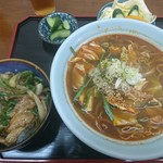 カラオケ喫茶パクパク - カルビラーメン＆ミニ焼肉丼セット