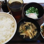 すき家 - 混ぜのっけご飯朝食(¥320+30ご飯大盛)