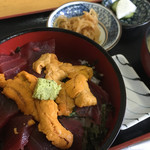 Kawashima ya - ウニまぐろ丼　１２００円　(2017/08)