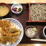 そば切り もり川 - 天丼セット（税込1,070円）