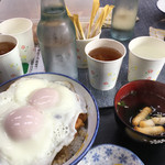 おかき屋　辰心 - お冷とお茶とサイダーまでいただきました(笑)