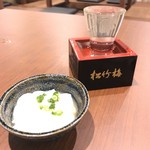 純系名古屋コーチン 本格炭焼 とりいち - 刈穂と突出し自家製豆腐