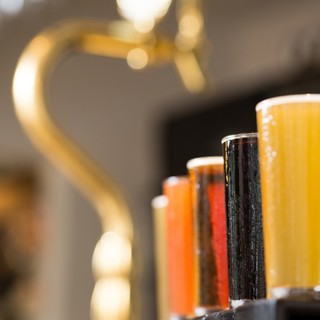 Domestic craft beer on tap