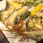 飛騨そば 小舟 - 鮎の天ぷら