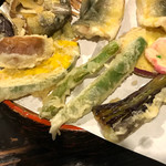 飛騨そば 小舟 - 野菜の天ぷら