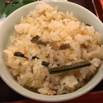 飛騨そば 小舟 - 山菜炊き込みごはん　税込230円