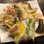 飛騨そば 小舟 - 鮎の天ぷらと野菜の天ぷら