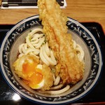 難波千日前 釜たけうどん - ちく玉天ぶっかけ小 850円(税込)