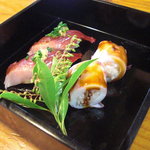 陸女鮨 - 鰹と槍いか印籠。