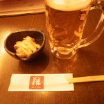 旬彩食房 雅 - お通しとビール